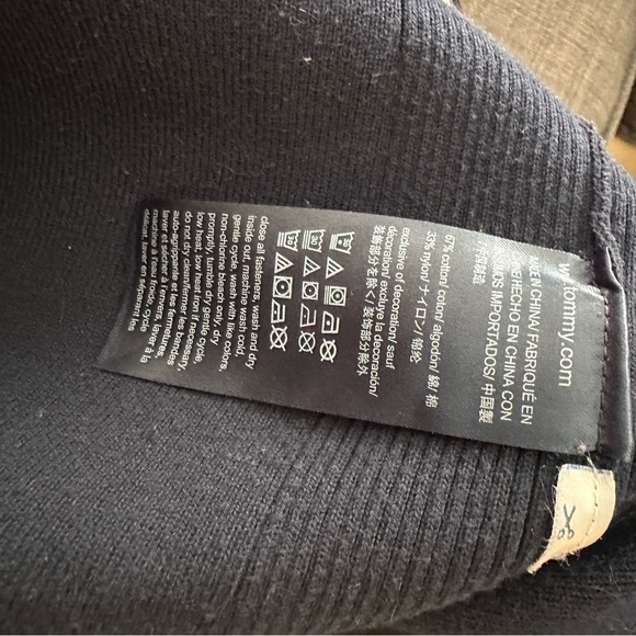 Tommy Hilfiger | Y2K Red White & Blue Zip Up Mock Neck Cardigan Sweater womens S - Picture 7 of 8